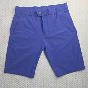 Greyson Montauk Mens Golf Shorts Royal Blue Technical Stretch Size 32